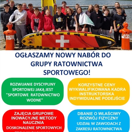 GRUPA RATOWNICTWA SPORTOWEGO - zajęcia z elementami ratownictwa wodnego